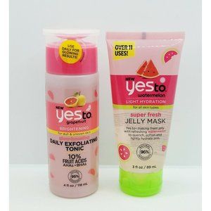 Yes To Brightening exfoliating tonic And Light Hydration Jelly Mask 1 each